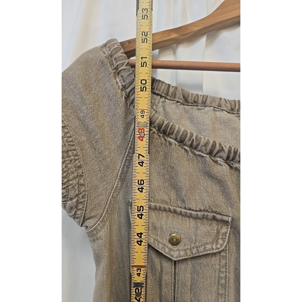 Newport News Jeanology Denim Women's Dress 8 Midi Cottagecore Quiet Luxury - Picture 5 of 14